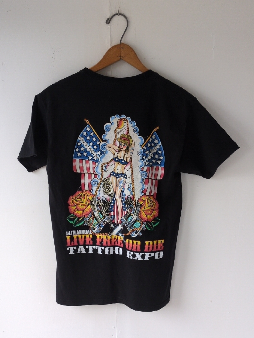 14th Annual Live Free Or Die Tattoo Expo Graphic Tee Size Small